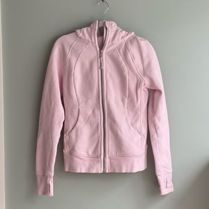 Pink lulu lemon scuba hoodie light cotton fleece